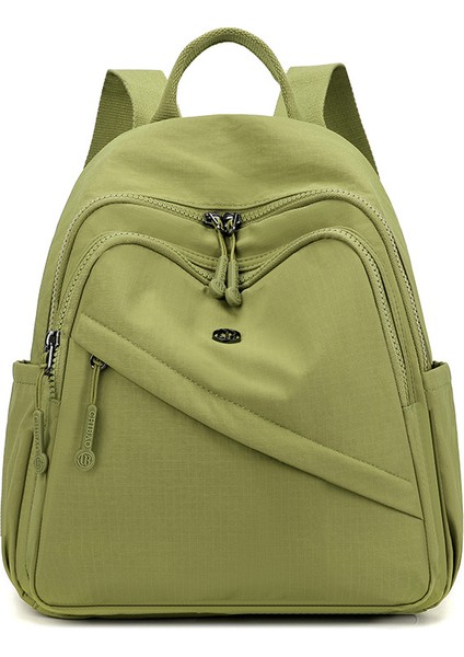 Büyük Kapasiteli Çift Fermuarlı Moda Eğlence Düz Renk Kadın Sırt Çantası Seyahat Çantası (Yurt Dışından)