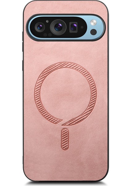 Google Pixel 9 Pro/pixel 9 Deri Arka Kılıf Magsafe Skin-Touch Telefon Kılıfı ile Uyumlu (Yurt Dışından)