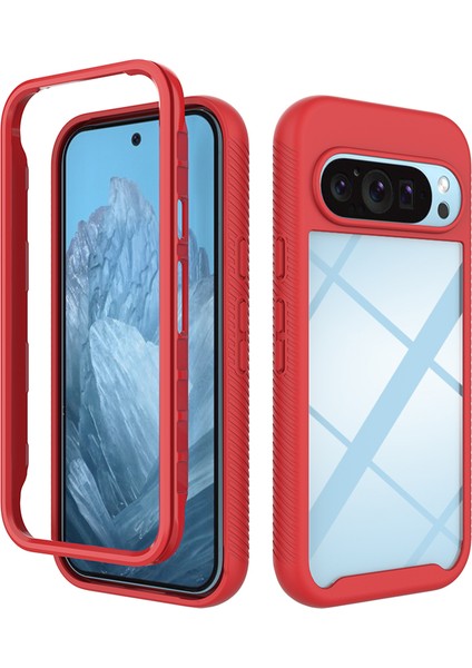 Google Pixel 9/pixel 9 Pro Kılıfı Düşmeye Karşı Dayanıklı 2'si 1 Arada Pc+Tpu Telefon Kılıfı (Yurt Dışından)