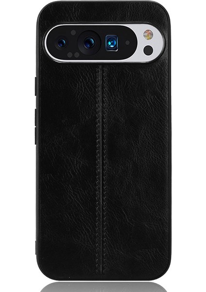 Google Pixel 9/pixel 9 Pro Kılıf Inek Derisi Doku Deri+Tpu+Pc Hibrit Telefon Kılıfı (Yurt Dışından)
