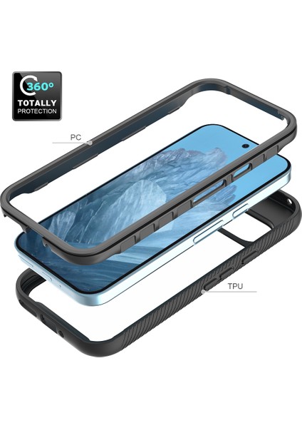Google Pixel 9/pixel 9 Pro Kılıfı Düşmeye Karşı Dayanıklı 2'si 1 Arada Pc+Tpu Telefon Kılıfı (Yurt Dışından)