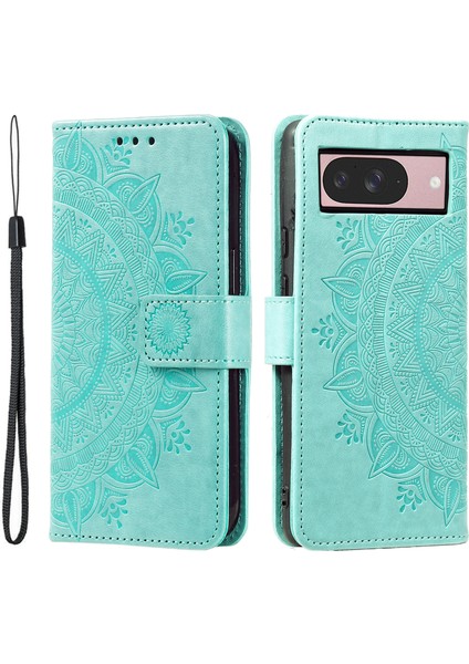 Google Pixel 9/ Pixel 9 Pro Kılıf Baskılı Totem Pu Deri Cüzdan Standı Telefon Kılıfı (Yurt Dışından)