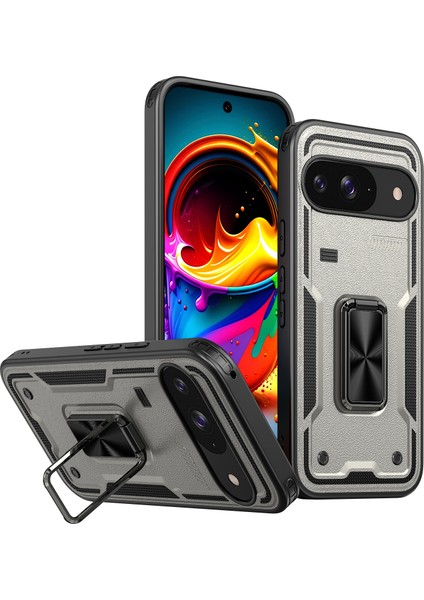 Google Pixel 9/ Pixel 9 Pro Kılıf Halka Destekli Düşmeye Karşı Pc + Tpu Telefon Kılıfı (Yurt Dışından)