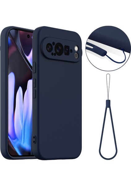 Google Pixel 9 Pro Kılıfı Için Magsafe Sıvı Silikon Telefon Kılıfı ve Kordonu ile Uyumlu (Yurt Dışından)