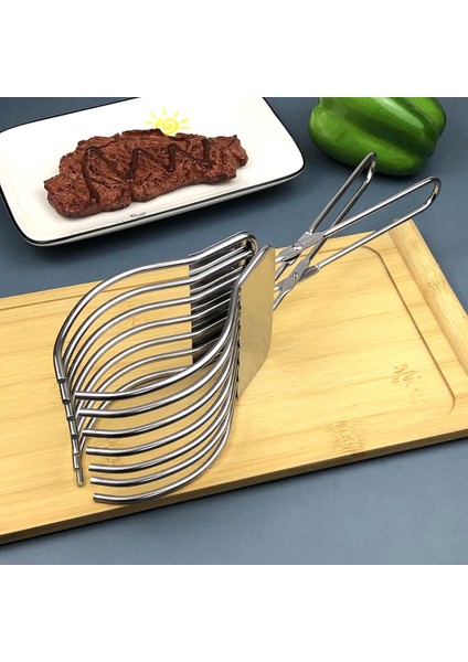 Paslanmaz Çelik Dilimleyici Jambon Ekmek Barbekü Bölücü Ekmek Klipsi Ev Açık Çok Işlevli Taşınabilir Barbekü Klipsi (Yurt Dışından) fırsatları