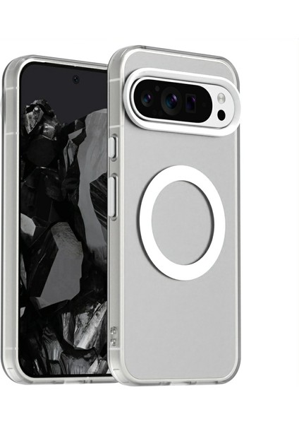 Google Pixel 9/ Pixel 9 Pro Kılıfı Için Magsafe Pc+Tpu+Pet Düşmeye Karşı Telefon Kılıfı ile Uyumlu (Yurt Dışından)