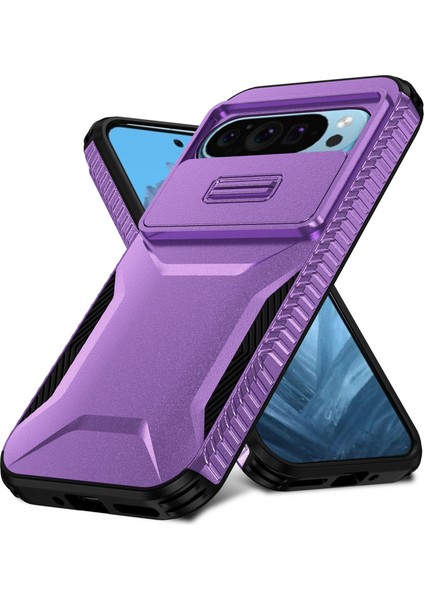 Google Pixel 9 Pro/9 Kılıfı Tpu+Pc Kaymaz Yan Kenar Telefon Kılıfı Lens Kapağı ile (Yurt Dışından)
