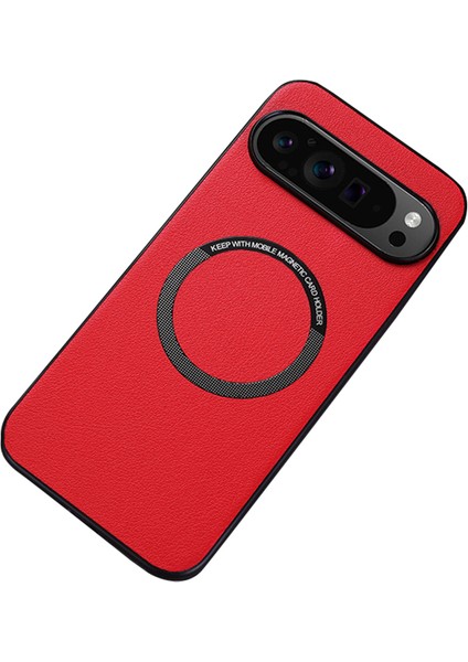 Google Pixel 9/pixel 9 Pro Kılıf Pu Deri+Tpu Arka Kapak Magsafe Kablosuz Şarj ile Uyumlu (Yurt Dışından)