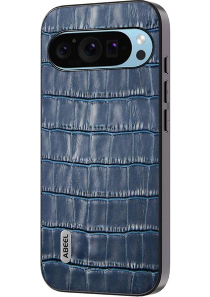 Google Pixel 9/pixel 9 Pro Kılıf Timsah Dokusu Gerçek Inek Deri Kaplama Telefon Kılıfı (Yurt Dışından)