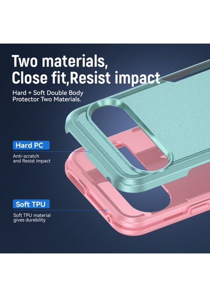 Google Pixel 9/pixel 9 Pro Kılıfı Pc+Tpu Askeri Sınıf Düşme Koruyucu Telefon Kılıfı (Yurt Dışından)