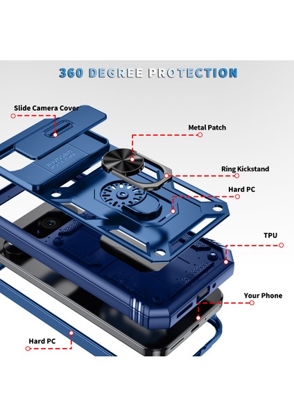 Google Pixel 9/pixel 9 Pro Kılıfı Camshield Döner Ayaklı Tpu+Pc Telefon Kılıfı (Yurt Dışından) fırsatları