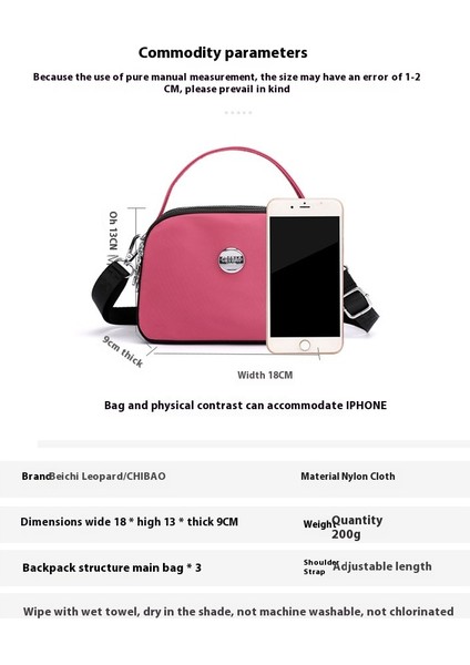 Bayan Omuz Çantası Crossbody Naylon Günlük Çanta Çanta Tote Küçük Kare Çanta (Yurt Dışından)