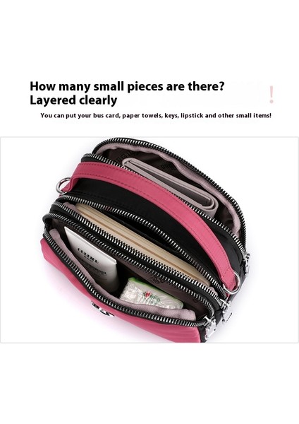 Bayan Omuz Çantası Crossbody Naylon Günlük Çanta Çanta Tote Küçük Kare Çanta (Yurt Dışından)