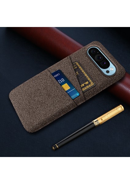 Google Pixel 9/ Pixel 9 Pro Telefon Kılıfı 2 Kart Tutucu Kumaş Doku Arka Kapak (Yurt Dışından) indirimleri