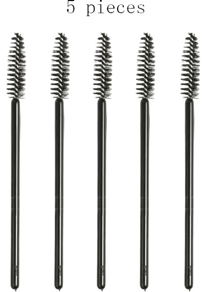 5/50PCS Tek Kullanımlık Kirpik Fırçaları Kirpikler Uzantı Araçları Kaş Fırça Maskara Değirmeleri Aplikatçı Makaralar Kirpikler Uzantı Renk: 5pcs-Bk (Yurt Dışından)