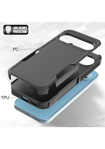 Google Pixel 9/ Pixel 9 Pro Telefon Kılıfı Darbeye Dayanıklı 2'si 1 Arada Pc+Tpu Kılıfı (Yurt Dışından) modelleri