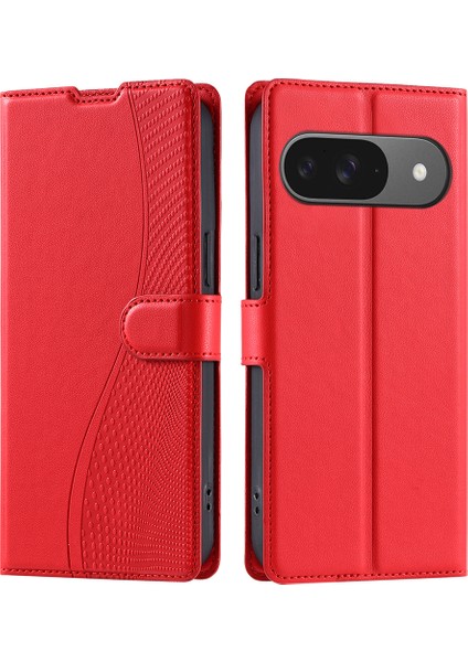 Google Pixel 9 Pro/pixel 9 Kılıf Nokta Baskılı Pu Deri Kapaklı Telefon Kılıfı Kart Yuvası, Kayış (Yurt Dışından)