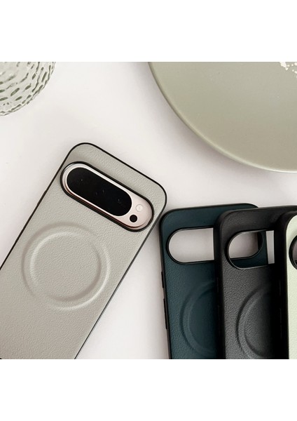 Google Pixel 9 Pro/pixel 9 Kılıfı Magsafe Pu + Tpu Telefon Arka Kapağı ile Uyumlu (Yurt Dışından)
