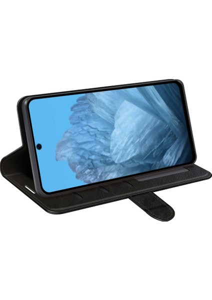 Google Pixel 9/pixel 9 Pro Kılıfı Crazy Horse Doku Tpu+Pu Deri Cüzdan Kapaklı Telefon Kılıfı (Yurt Dışından)