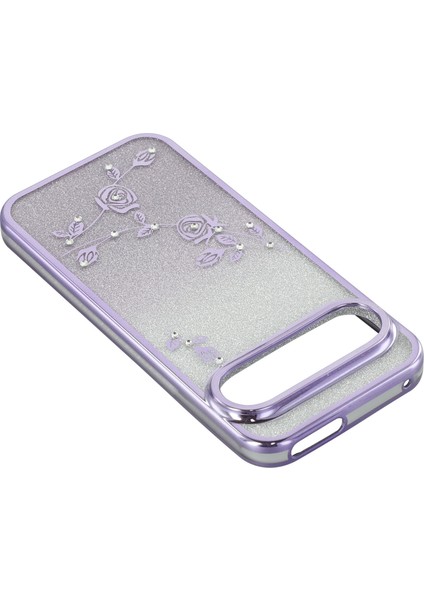 Google Pixel 9 Pro Kılıfı Tpu Kapak Yapay Elmas Çiçek Telefon Koruyucu Degrade Renk Tasarımı (Yurt Dışından) fırsatları