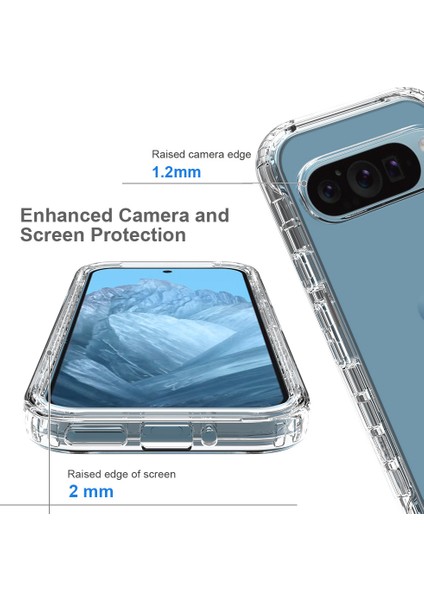 Google Pixel 9/ Pixel 9 Pro Kılıf Tpu+Pc Tam Koruma Darbeye Dayanıklı Telefon Kılıfı Pet Ekran Koruyucu ile (Yurt Dışından)