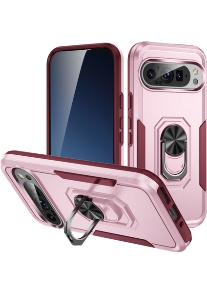 Google Pixel 9/pixel 9 Pro Kılıf Askeri Sınıf Halka Destek Pc+Tpu Telefon Kılıfı (Yurt Dışından)