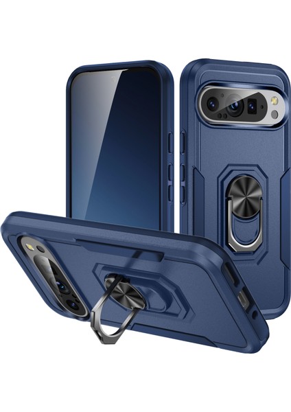 Google Pixel 9/pixel 9 Pro Kılıf Askeri Sınıf Halka Destek Pc+Tpu Telefon Kılıfı (Yurt Dışından)