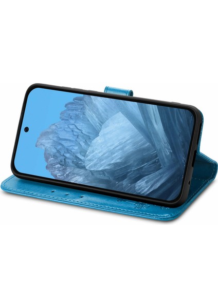 Google Pixel 10 Pro/ Pixel 10/ Pixel 9 Pro/ Pixel 9 Deri Kılıf Dört Yapraklı Yonca Cüzdan Telefon Kılıfı (Yurt Dışından)