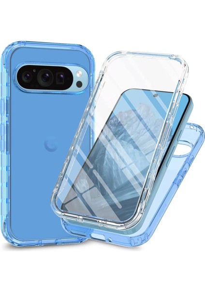 Google Pixel 9/ Pixel 9 Pro Kılıf Tpu+Pc Tam Koruma Darbeye Dayanıklı Telefon Kılıfı Pet Ekran Koruyucu ile (Yurt Dışından)