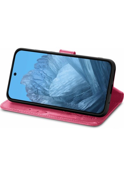 Google Pixel 10 Pro/ Pixel 10/ Pixel 9 Pro/ Pixel 9 Deri Kılıf Dört Yapraklı Yonca Cüzdan Telefon Kılıfı (Yurt Dışından)