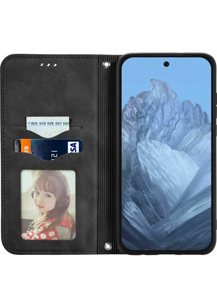 Google Pixel 10 Pro/ Pixel 10/ Pixel 9 Pro/ Pixel 9 Kılıf Cilt Dokunma Hissi Kart Yuvası Deri Telefon Kılıfı Standı Manyetik Emilim (Yurt Dışından) fiyatları