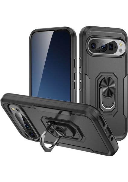 Google Pixel 9/pixel 9 Pro Kılıf Askeri Sınıf Halka Destek Pc+Tpu Telefon Kılıfı (Yurt Dışından)
