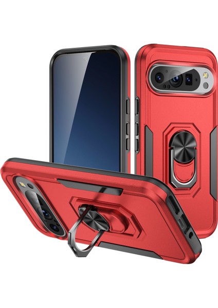Google Pixel 9/pixel 9 Pro Kılıf Askeri Sınıf Halka Destek Pc+Tpu Telefon Kılıfı (Yurt Dışından)