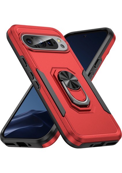 Google Pixel 9/pixel 9 Pro Kılıf Askeri Sınıf Halka Destek Pc+Tpu Telefon Kılıfı (Yurt Dışından)