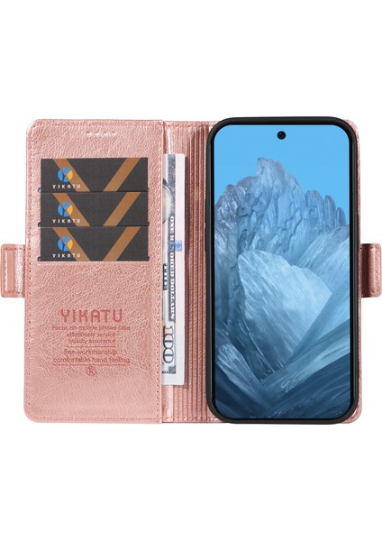 Google Pixel 9/ Pixel 9 Pro Kılıf Kart Tutucu Pu Deri + Tpu Iç Kabuk Telefon Kılıfı Için (Yurt Dışından)