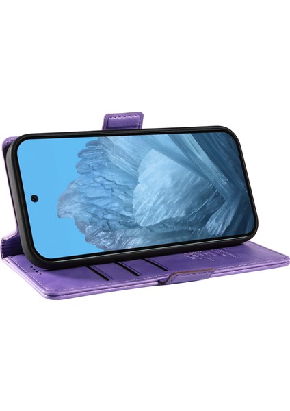 Google Pixel 9/ Pixel 9 Pro Kılıf Kart Tutucu Pu Deri + Tpu Iç Kabuk Telefon Kılıfı Için (Yurt Dışından)