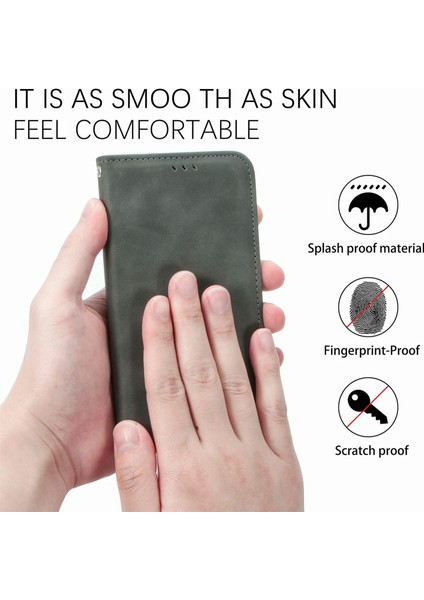 Google Pixel 10 Pro/ Pixel 10/ Pixel 9 Pro/ Pixel 9 Kılıf Cilt Dokunma Hissi Kart Yuvası Deri Telefon Kılıfı Standı Manyetik Emilim (Yurt Dışından)