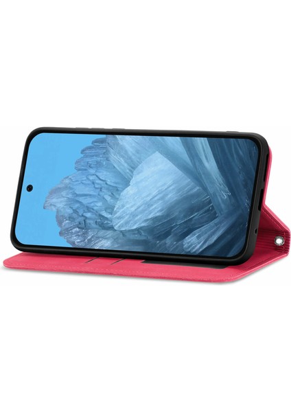 Google Pixel 10 Pro/ Pixel 10/ Pixel 9 Pro/ Pixel 9 Kılıf Cilt Dokunma Hissi Kart Yuvası Deri Telefon Kılıfı Standı Manyetik Emilim (Yurt Dışından)