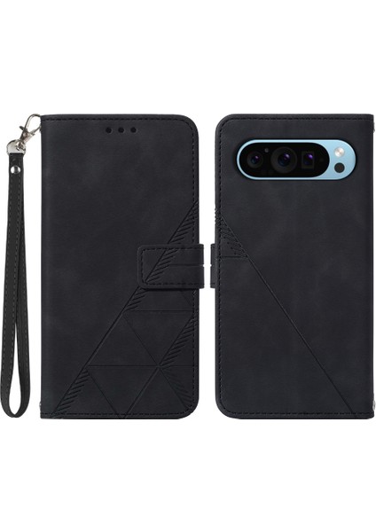 Google Pixel 9/pixel 9 Pro Deri Kılıf El Kayışı Cüzdan Standı Telefon Kılıfı (Yurt Dışından)