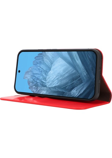 Google Pixel 9/ Pixel 9 Pro Kılıfı Crazy Horse Dokulu Bölünmüş Deri Cüzdan Telefon Kılıfı (Yurt Dışından)