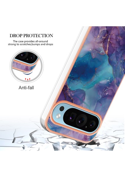 Google Pixel 9/pixel 9 Pro Tpu Mermer Desenli Kılıf Galvanik Kenar Telefon Kılıfı (Yurt Dışından) indirimleri
