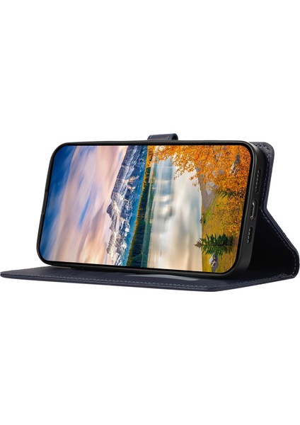 Google Pixel 10 Pro/ Pixel 10/ Pixel 9 Pro/ Pixel 9 Kılıfları Için Çizilmeye Karşı Dayanıklı Ekleme Baskılı Eşkenar Dörtgen Deri Telefon Kılıfı (Yurt Dışından)
