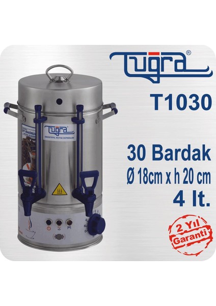 Çay Makinası 30 Bardak 4 Lt