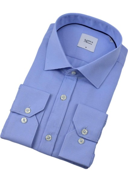Erkek Klasik Petek Doku Uzun Kol Gömlek 3718 BGL-ST04397