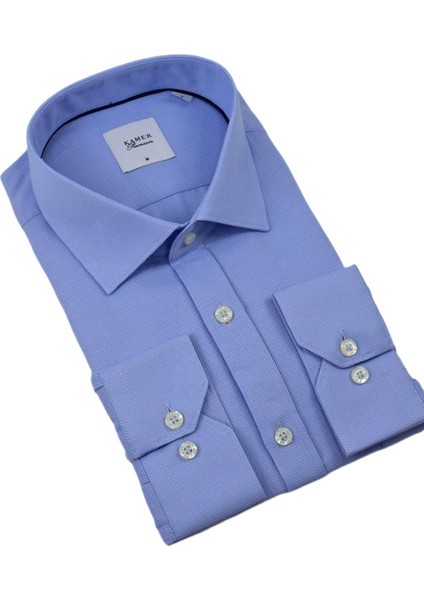 Erkek Klasik Petek Doku Uzun Kol Gömlek 3718 BGL-ST04397 fiyatları