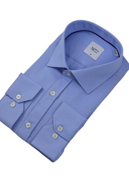 Erkek Klasik Petek Doku Uzun Kol Gömlek 3718 BGL-ST04397 modelleri