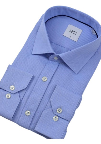 Erkek Klasik Petek Doku Uzun Kol Gömlek 3718 BGL-ST04397 fırsatları