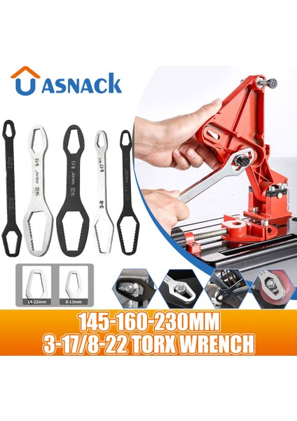 145MM 3-17MM 5mm Tarzı Evrensel Torx Anahtar Kendi Sıkma Ayarlı Gözlük Anahtarı Tahtası Çift Başlı Torx Anahtarı El Aletleri Ev Için (Yurt Dışından) fırsatları