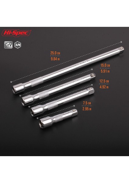 3 8 Inç Tarzı 75MM Yüksek Kaliteli Soket Anahtar Uzatma Çubuğu Ratchet Soket Tork Anahtarı Bağlantı Çubuğu Darbe Soket Uzatma Aletleri (Yurt Dışından)