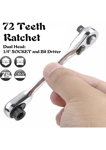 1 Adet 36T Tarzı Yeni Çift Başlı Ratchet Soket Anahtarlı Mini Hex Bit Sürücü Tornavida Kolu Iki Yönlü Hızlı Salıverme Anahtarlı - Wrench (Yurt Dışından) fiyatları